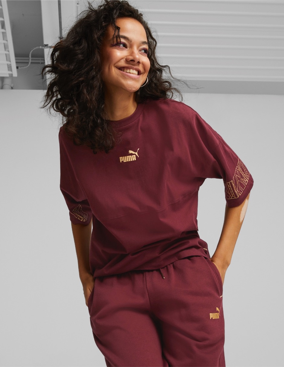 Playera manga corta Puma Power Deco cuello redondo para mujer