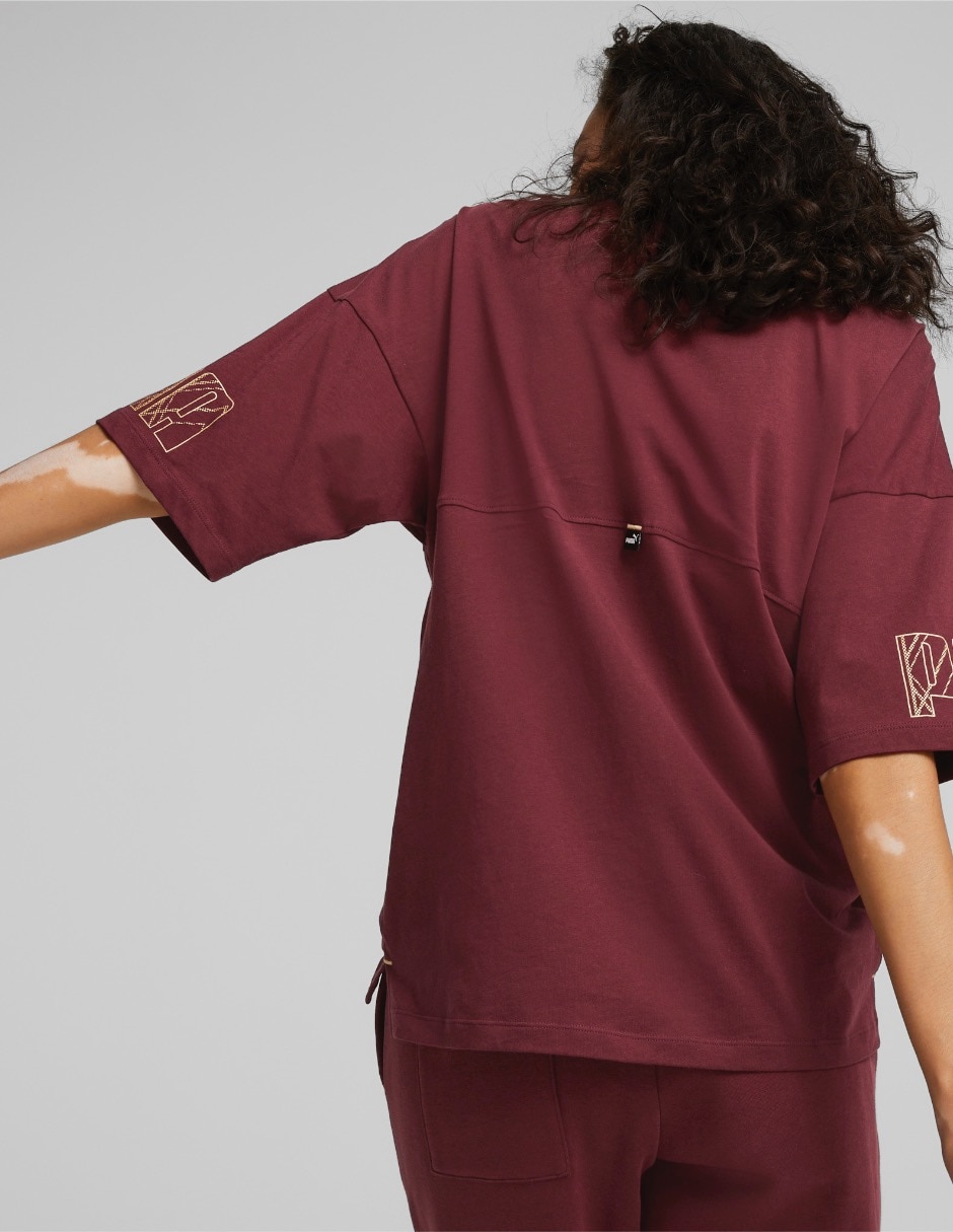 Playera manga corta Puma Power Deco cuello redondo para mujer