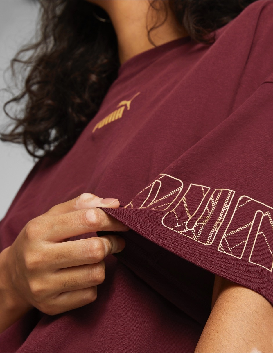 Playera manga corta Puma Power Deco cuello redondo para mujer