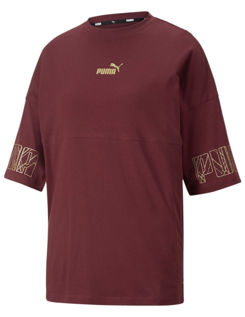 Playera manga corta Puma Power Deco cuello redondo para mujer