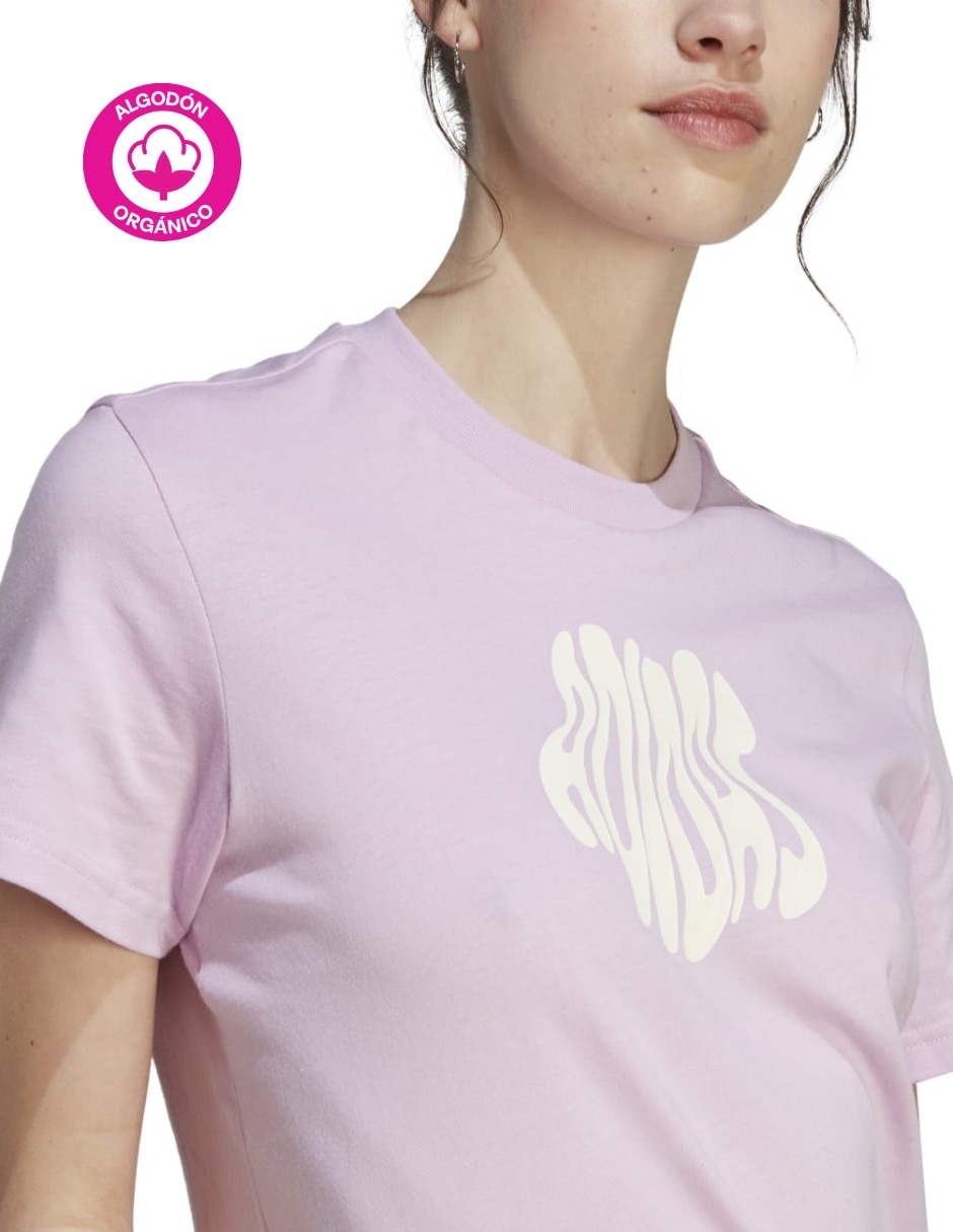 Playera manga corta Adidas Originals Graphics cuello redondo para mujer