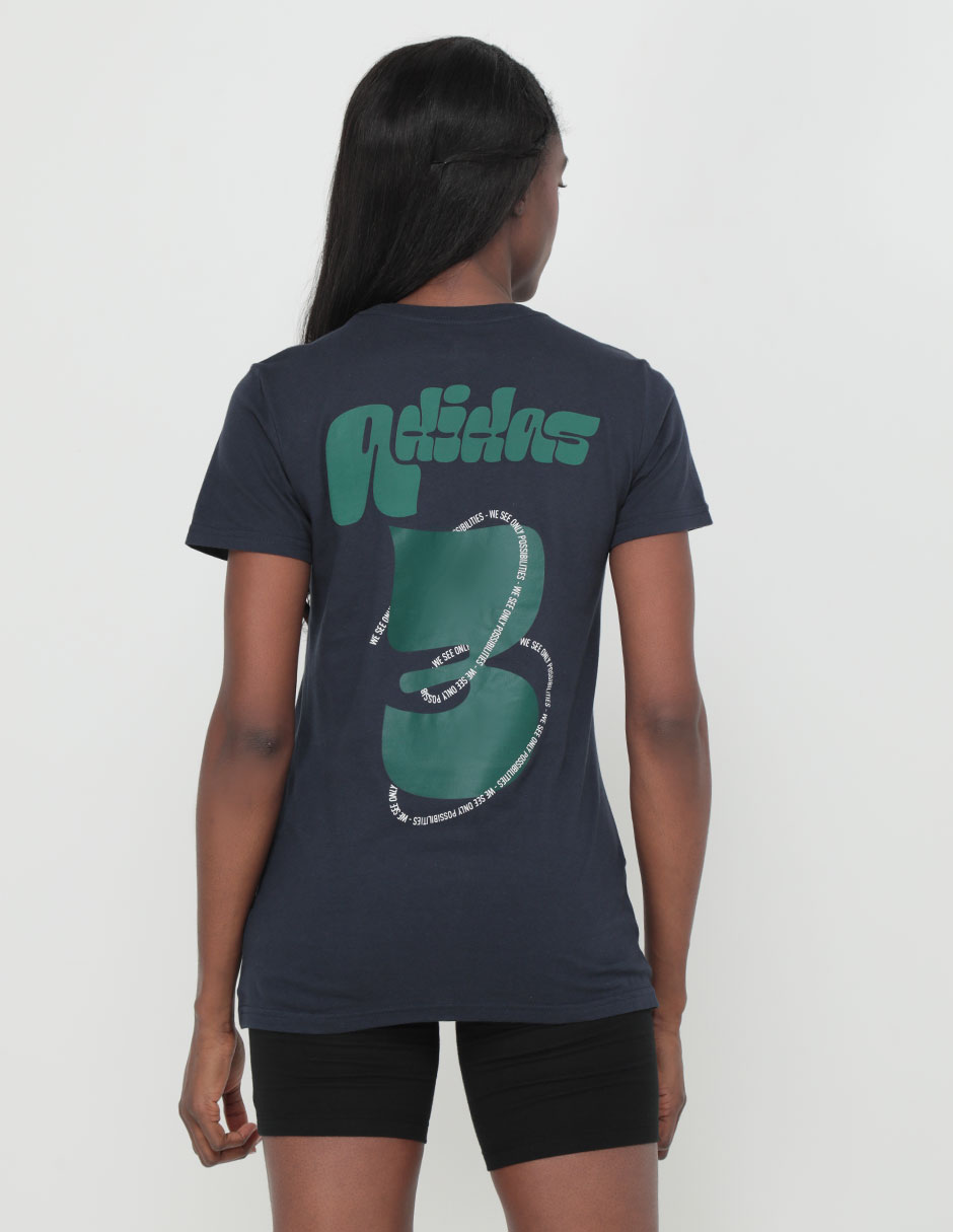 Playera manga corta Adidas Originals Graphics cuello redondo para mujer