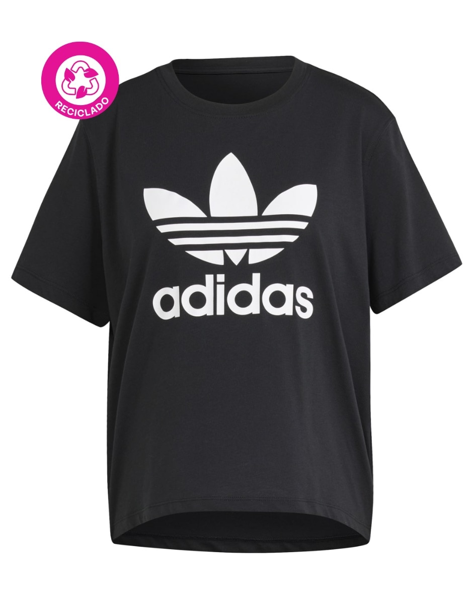 Playera manga corta Adidas Originals Trfl Tee Boxy cuello redondo para mujer