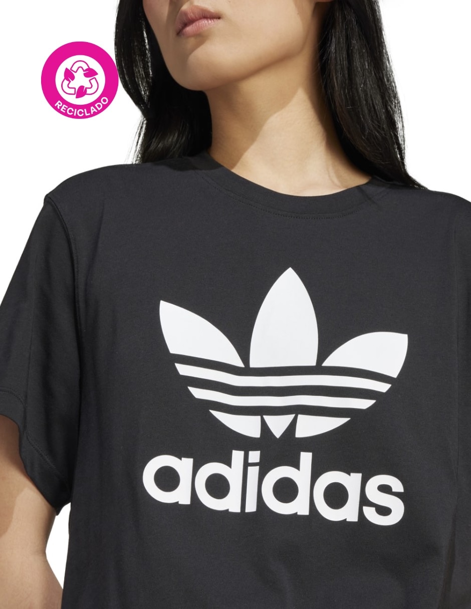 Playera manga corta Adidas Originals Trfl Tee Boxy cuello redondo para mujer