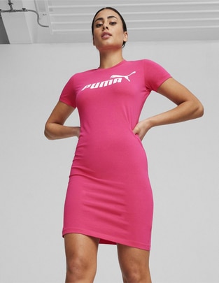 Vestido corto casual Puma ESS Slim Tee Dress para mujer