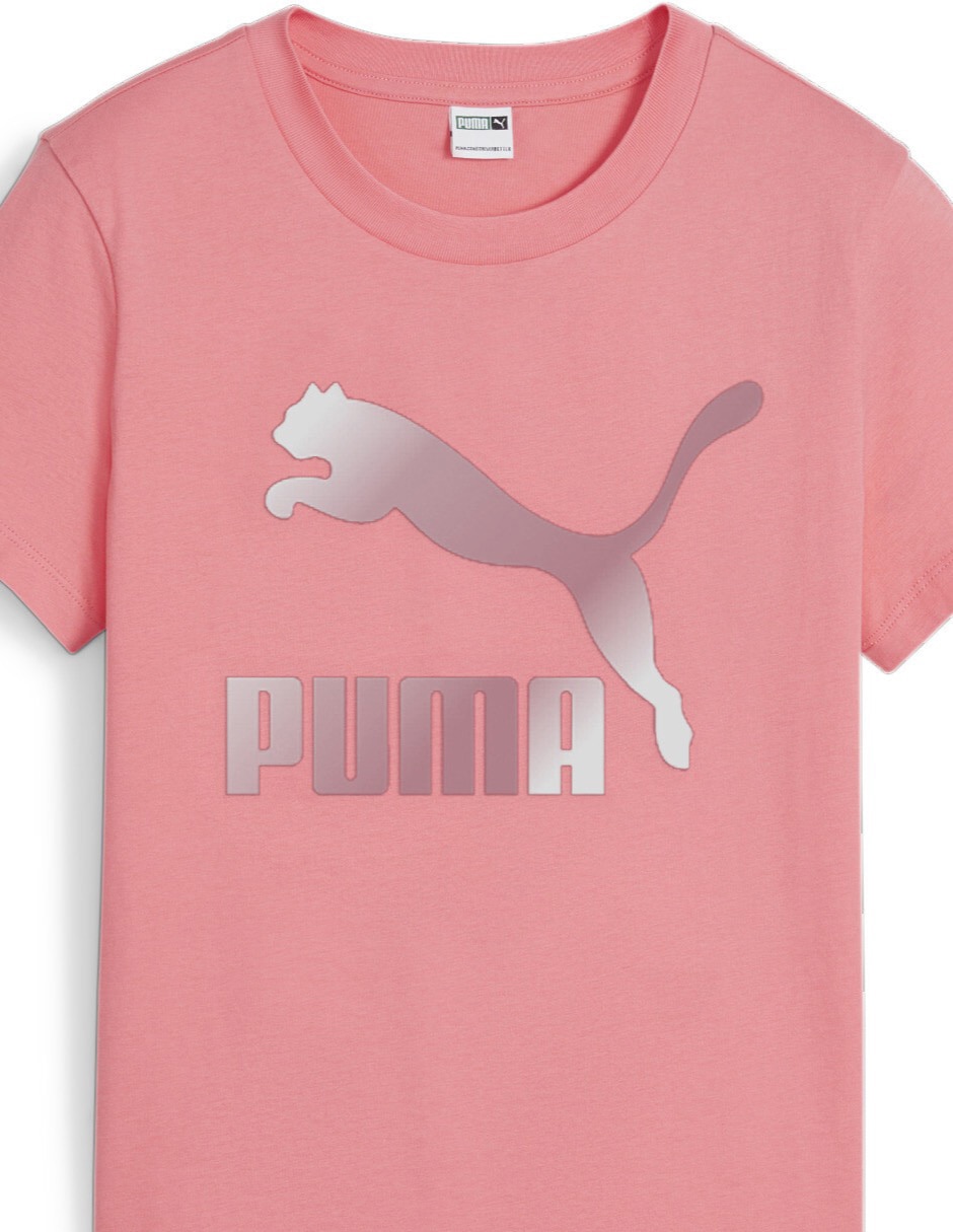 Playera manga corta Shiny cuello redondo mujer 3