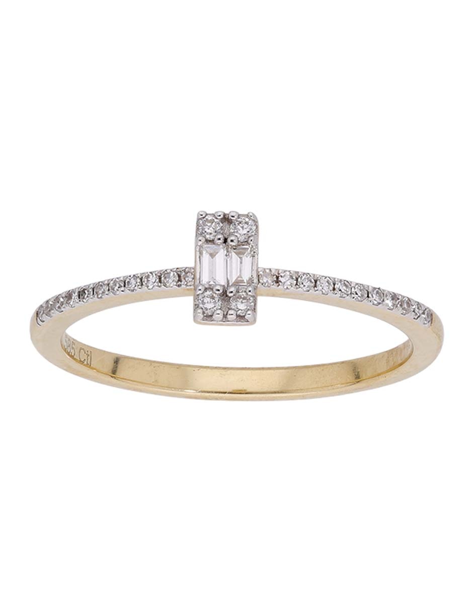 Anillo de compromiso de oro 14 k Jayda diamante