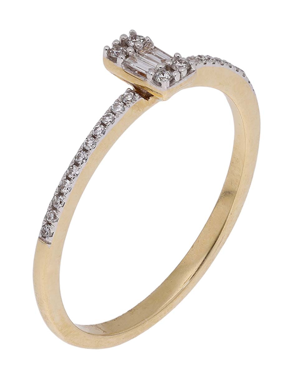 Anillo de compromiso de oro 14 k Jayda diamante