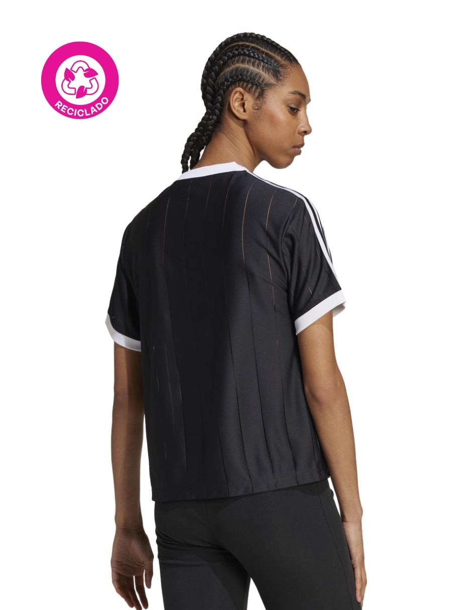Playera manga corta Adidas Originals 3 S Pnst Tee cuello redondo para mujer