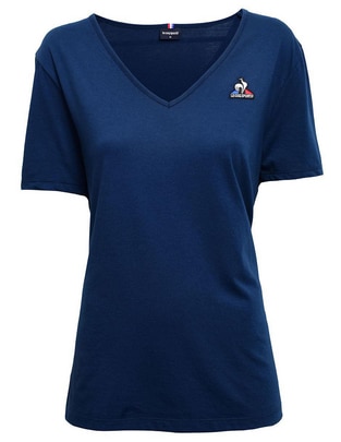 Playera manga corta Le Coq Sportif cuello v para mujer