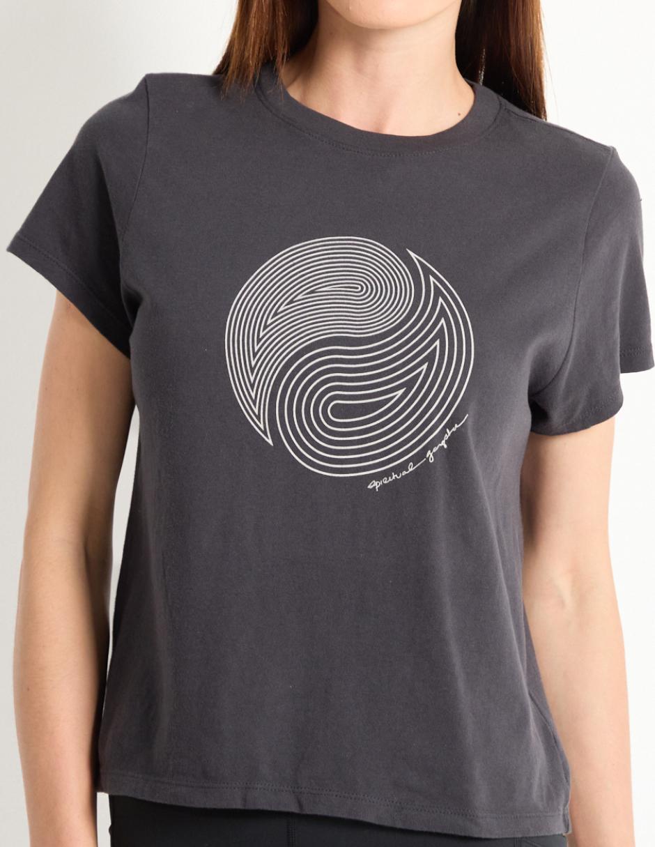 Playera manga corta cuello redondo para mujer 4