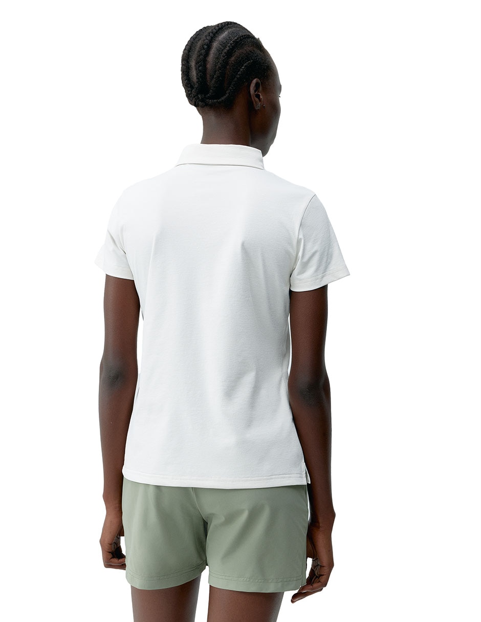 Playera manga corta Born cuello polo para mujer