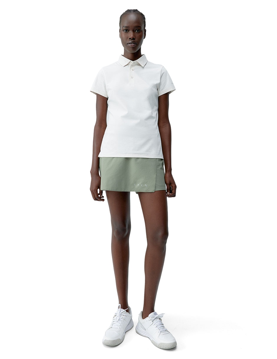 Playera manga corta Born cuello polo para mujer