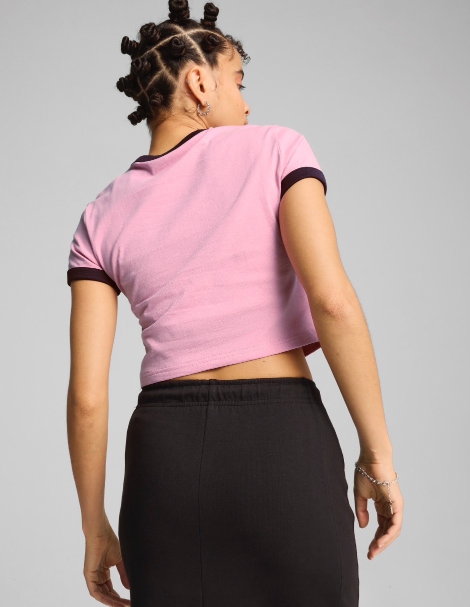 Playera manga corta Downtown cuello redondo mujer 3
