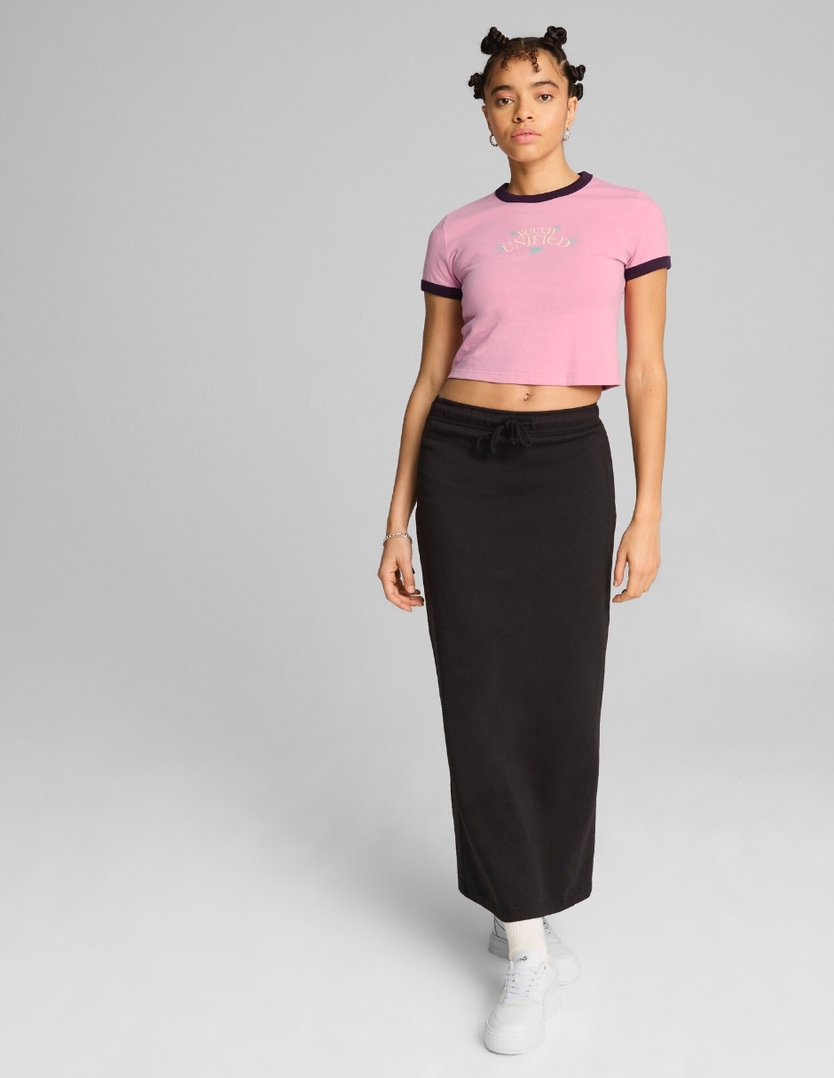 Playera manga corta Downtown cuello redondo mujer 5