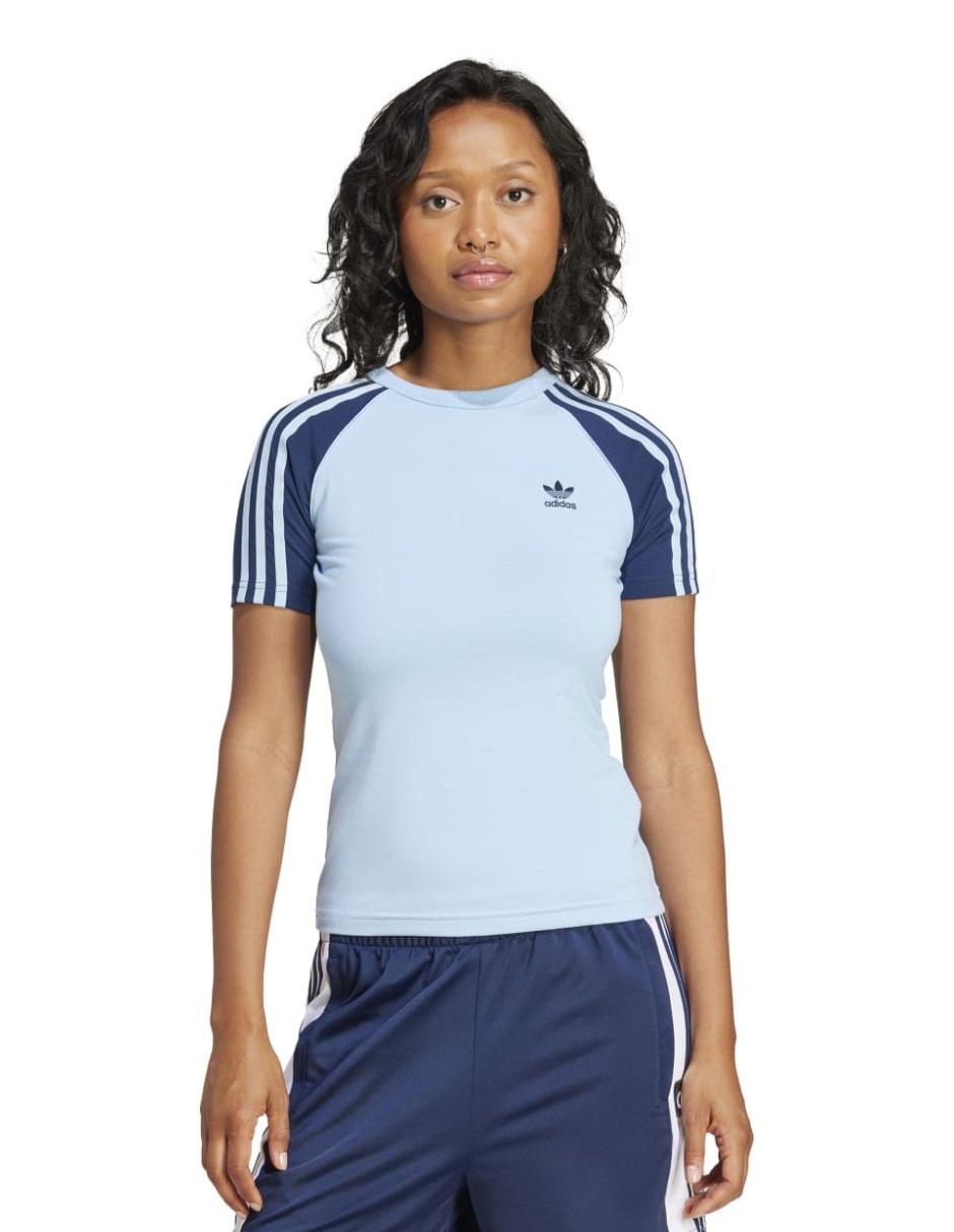 Playera manga corta Adicolor cuello redondo mujer Playera manga corta Adicolor cuello redondo mujer