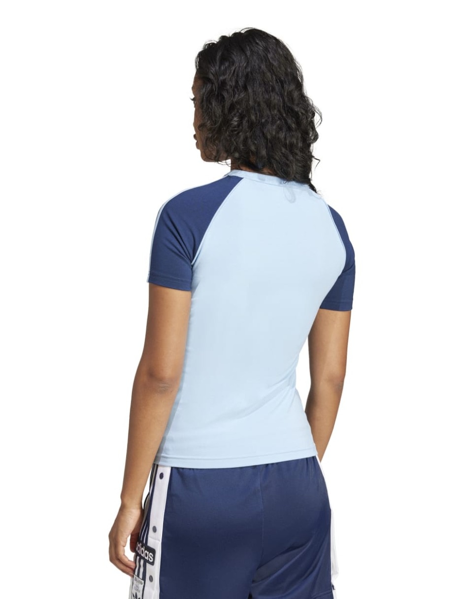 Playera manga corta Adicolor cuello redondo mujer 3