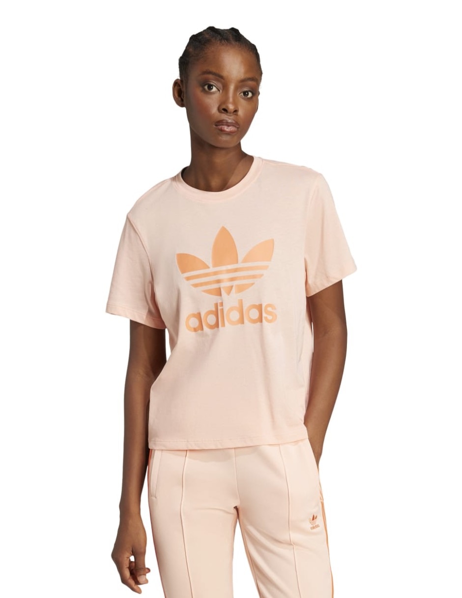 Playera manga corta Adidas Originals Adicolor cuello redondo para mujer