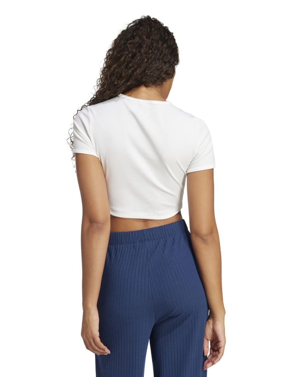 Playera manga corta Adidas Originals Trefoil Essentials cuello redondo para mujer