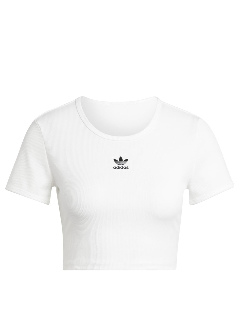 Playera manga corta Adidas Originals Trefoil Essentials cuello redondo para mujer
