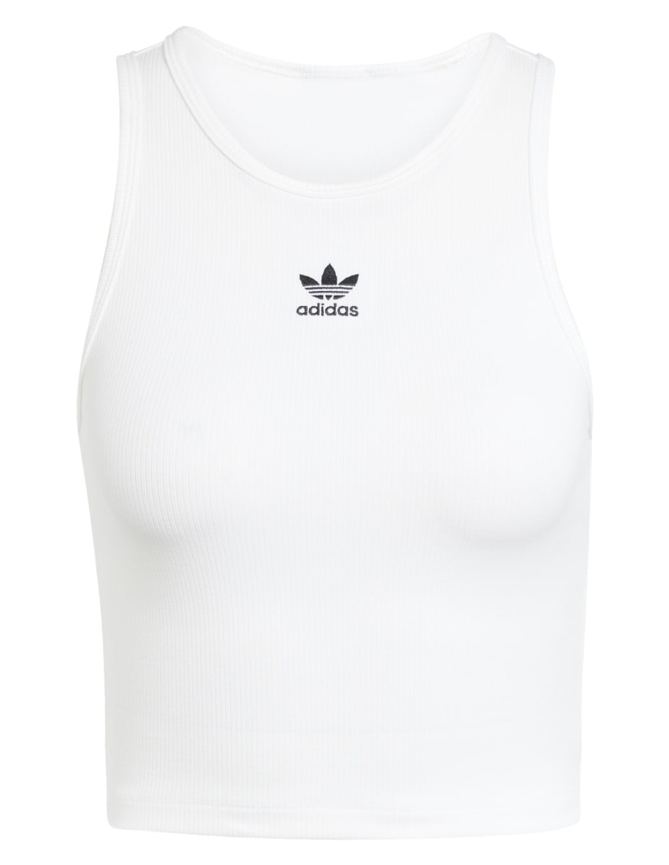 Playera tank Adidas Originals Trefoil Essentials cuello redondo para mujer