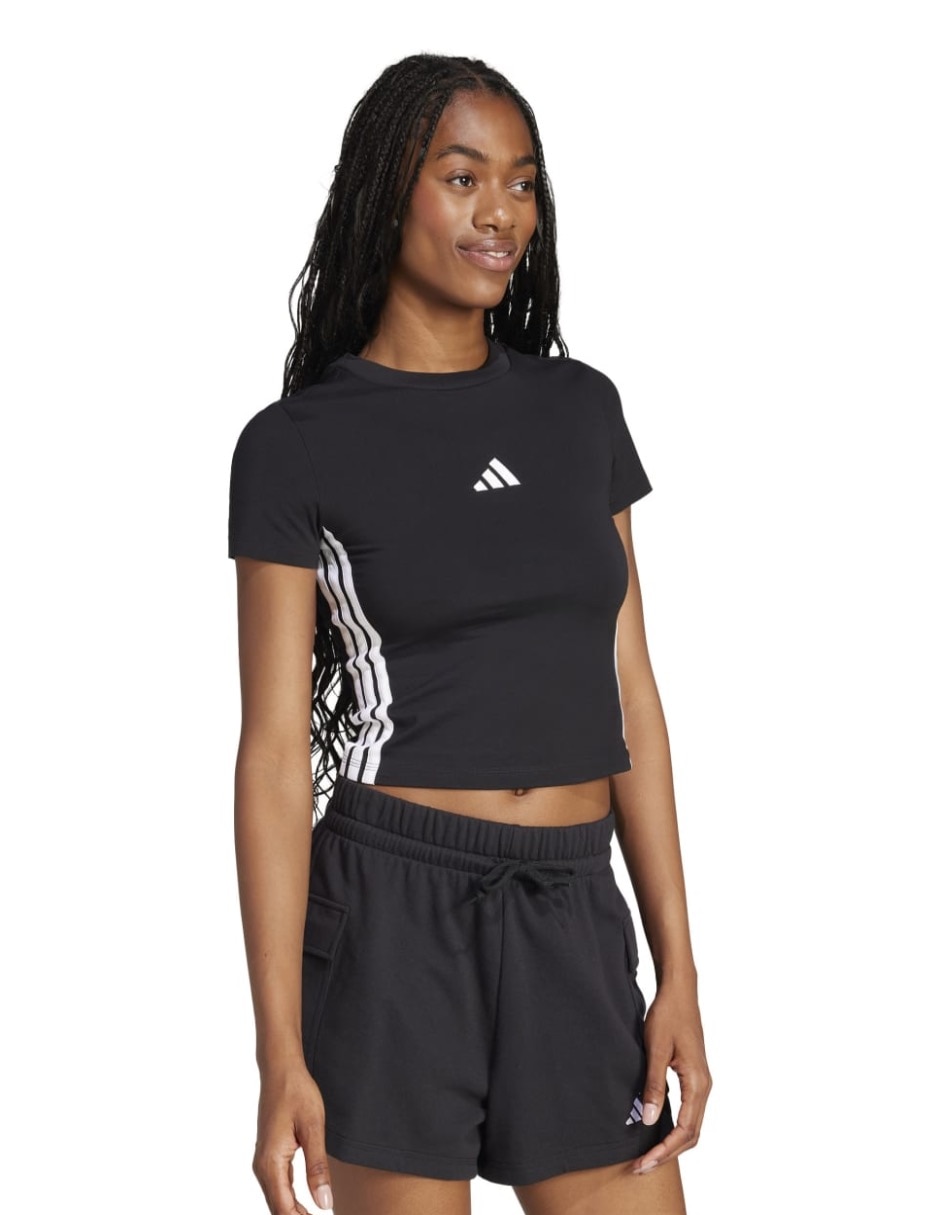 Playera manga corta Esenciales cuello redondo para mujer 4