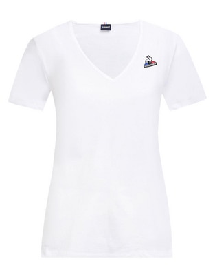 Playera manga corta Le Coq Sportif Essentiels cuello v para mujer
