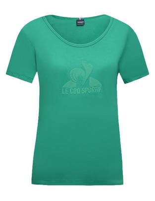 Playera manga corta Le Coq Sportif Saison cuello redondo para mujer