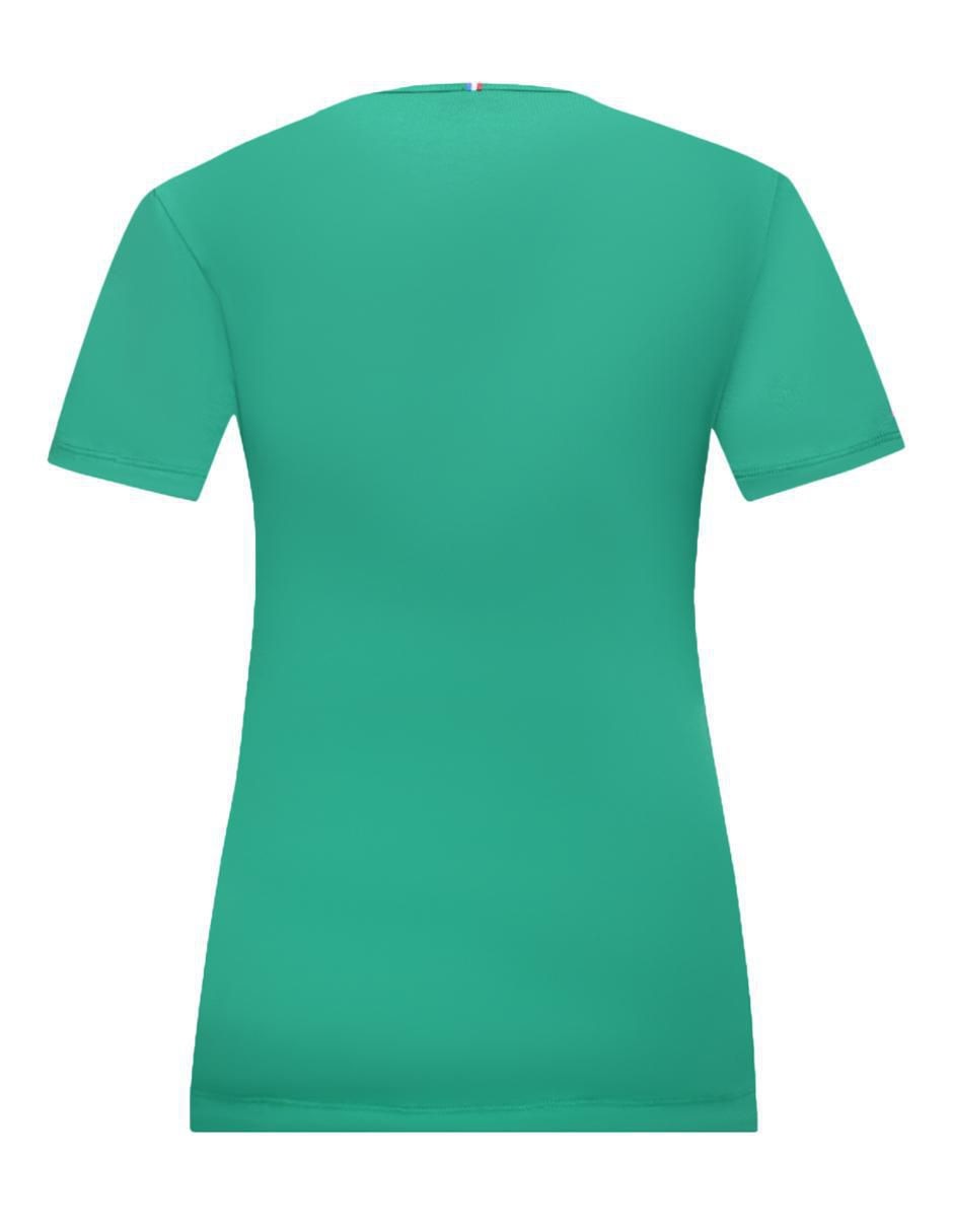 Playera manga corta Le Coq Sportif Saison cuello redondo para mujer