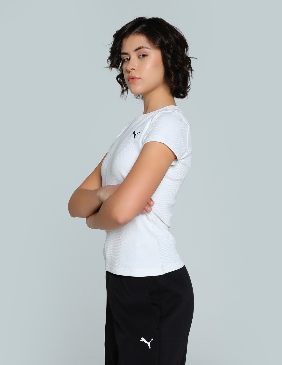 Playera manga corta cuello redondo mujer 4