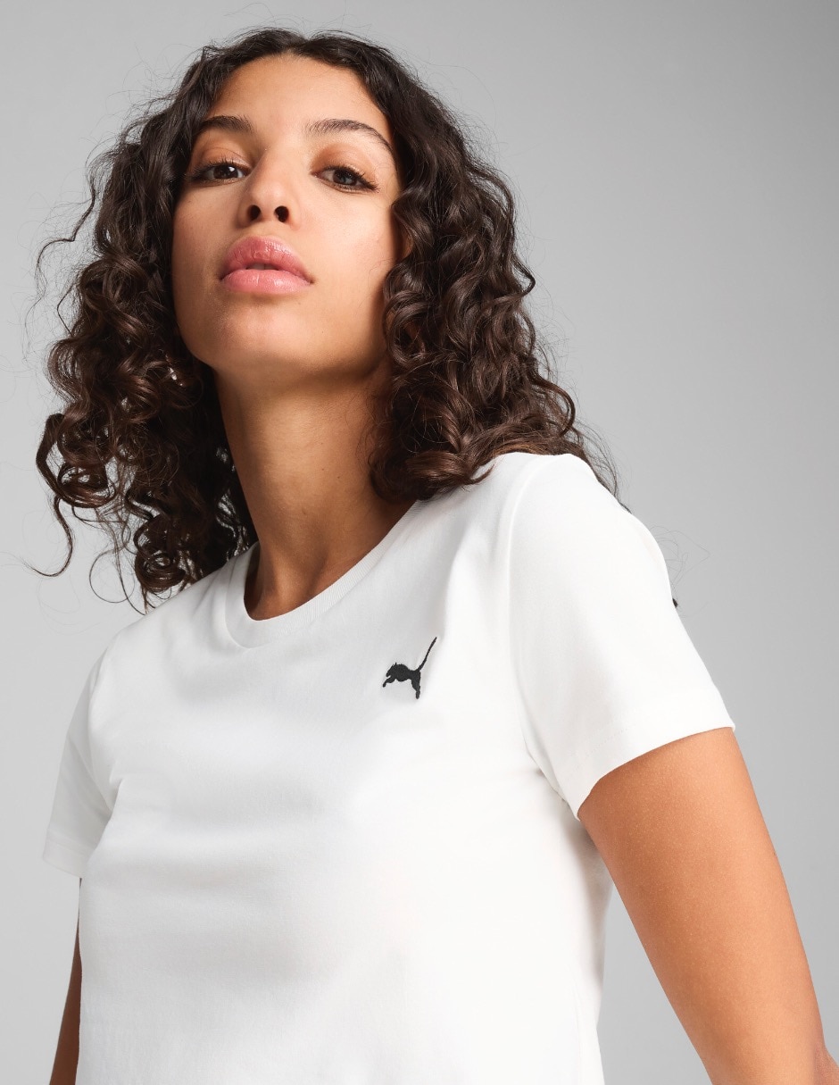 Playera manga corta Wardrobe Ess Baby Tee cuello redondo mujer 8