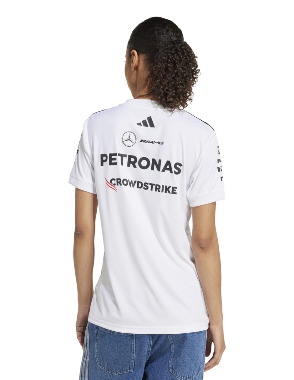 Playera manga corta Mercedes - Amg Petronas cuello redondo para mujer 2