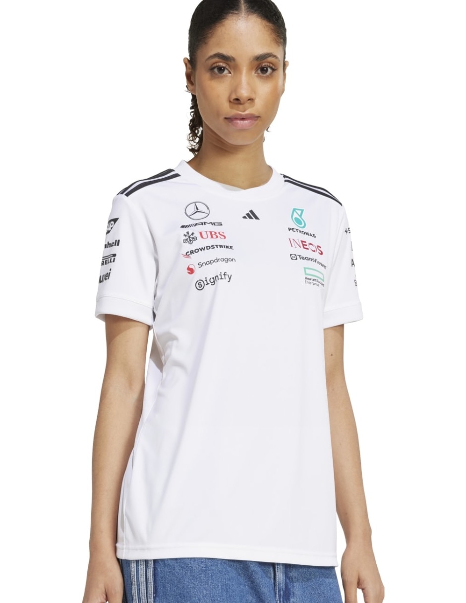 Playera manga corta Mercedes - Amg Petronas cuello redondo para mujer 3