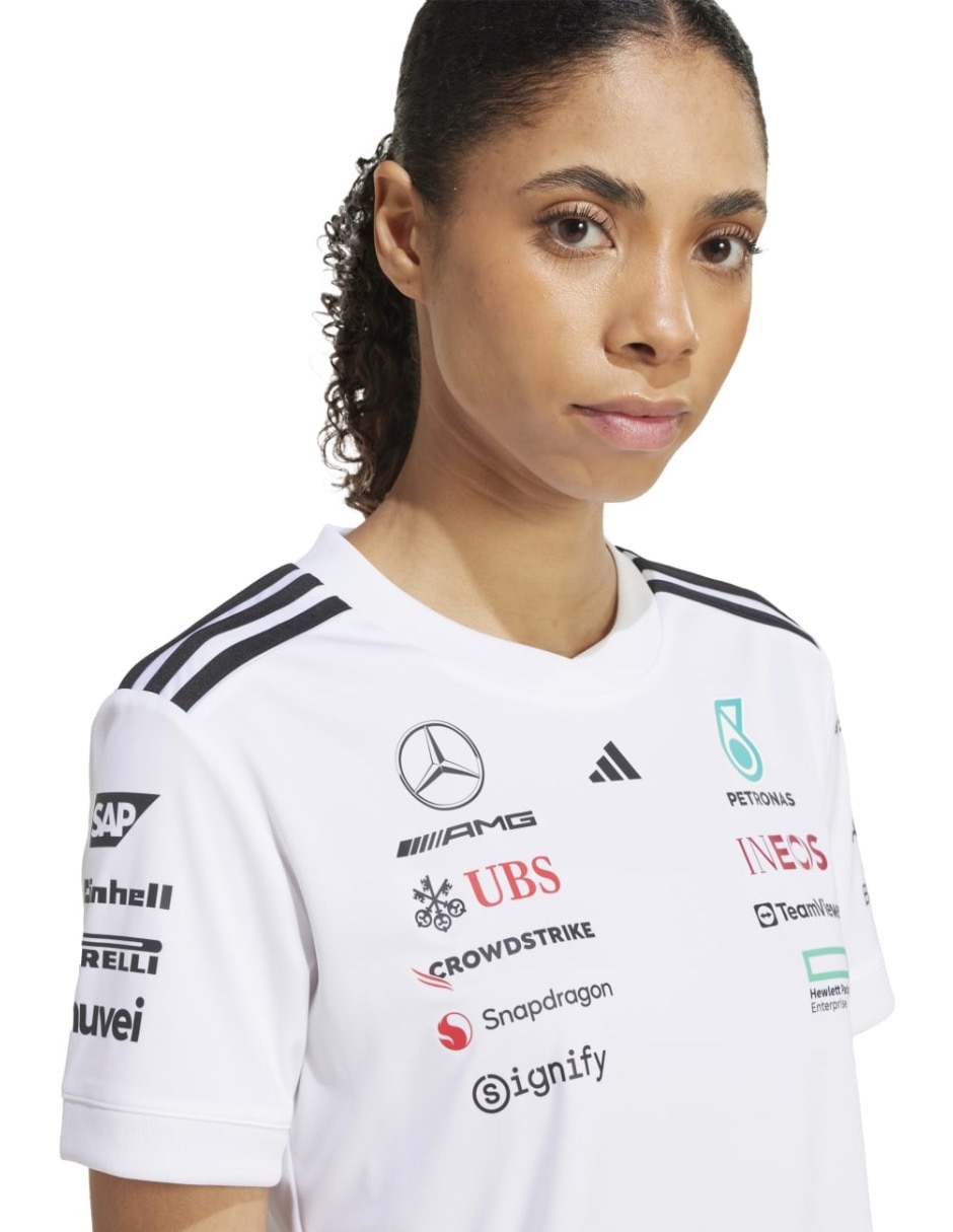 Playera manga corta Mercedes - Amg Petronas cuello redondo para mujer 5