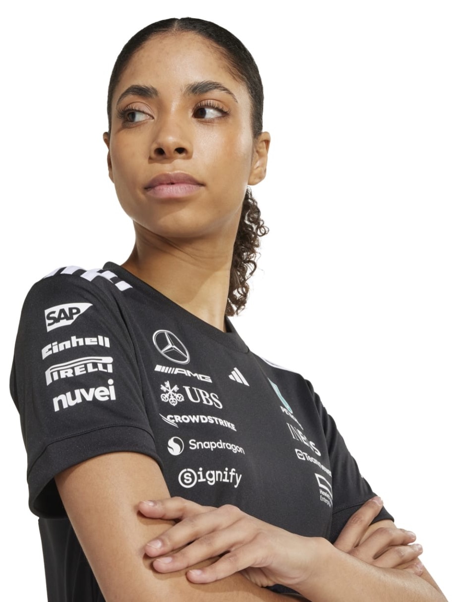 Playera manga corta Adidas Motorsport Mercedes - Amg Petronas cuello redondo para mujer