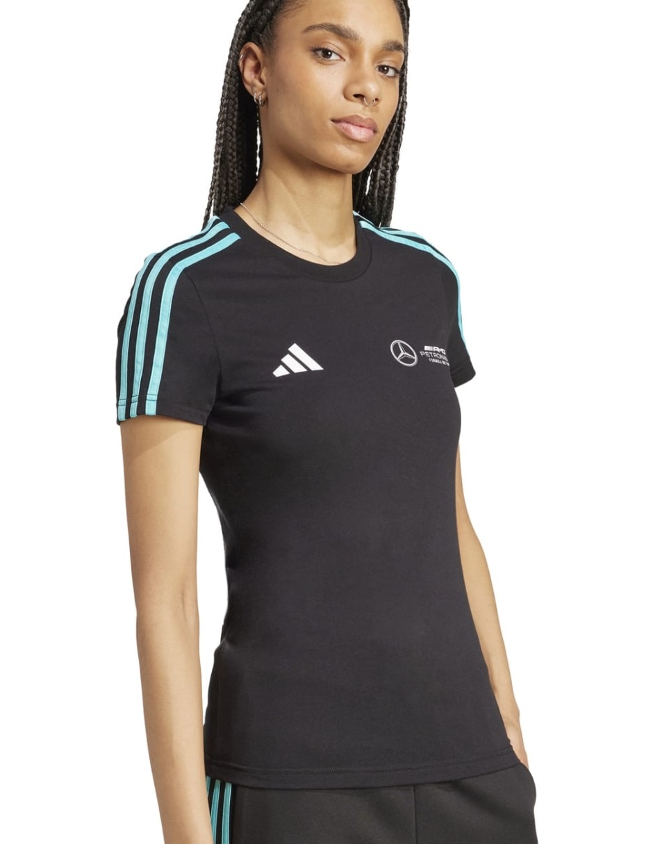 Playera manga corta Adidas Motorsport Mercedes - Amg Petronas Formula One Team cuello redondo para mujer