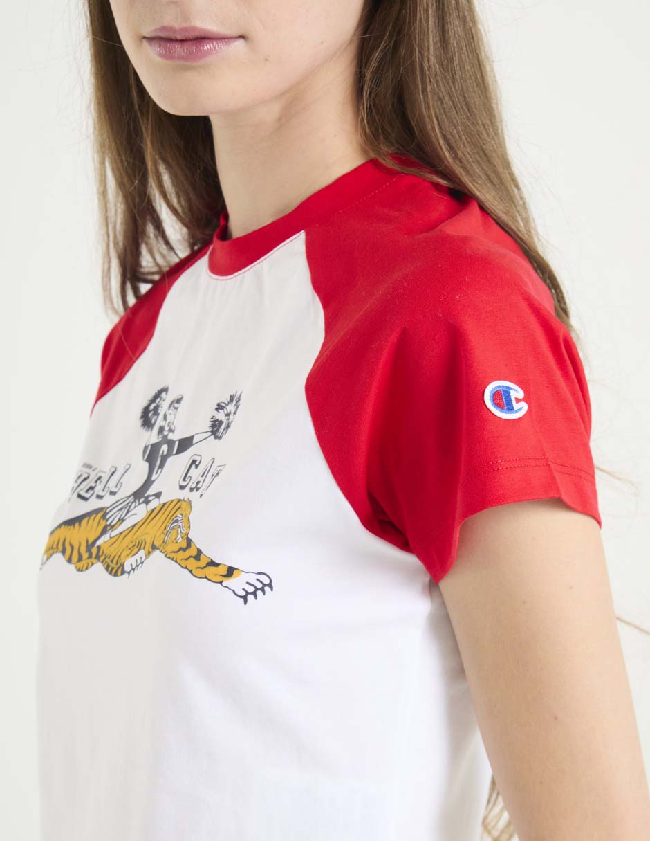 Playera manga corta cuello redondo para mujer 4