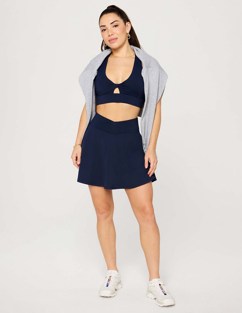 Falda short mini a la cintura