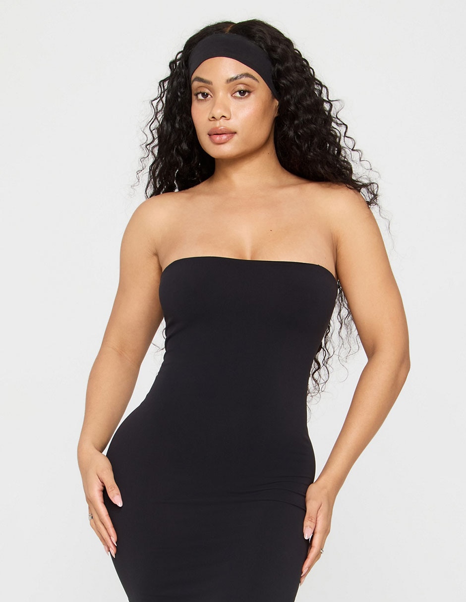 Vestido maxi de fiesta escote medio