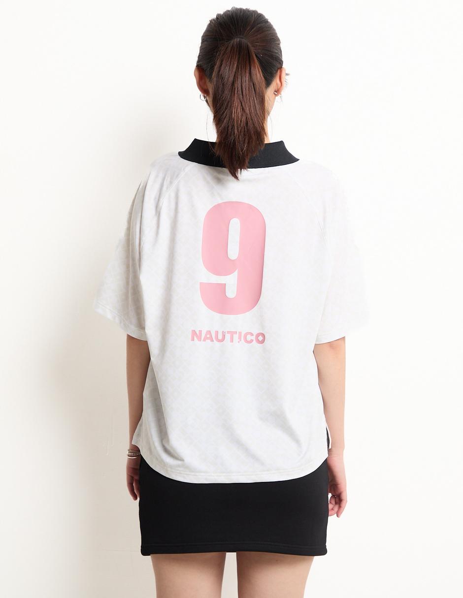 Playera manga corta Fila Soccer Inspired Top cuello polo para mujer