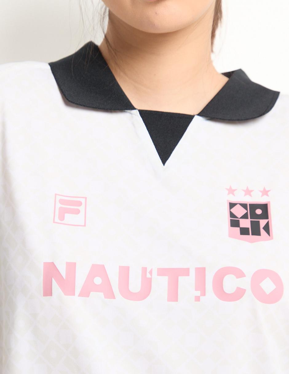 Playera manga corta Fila Soccer Inspired Top cuello polo para mujer