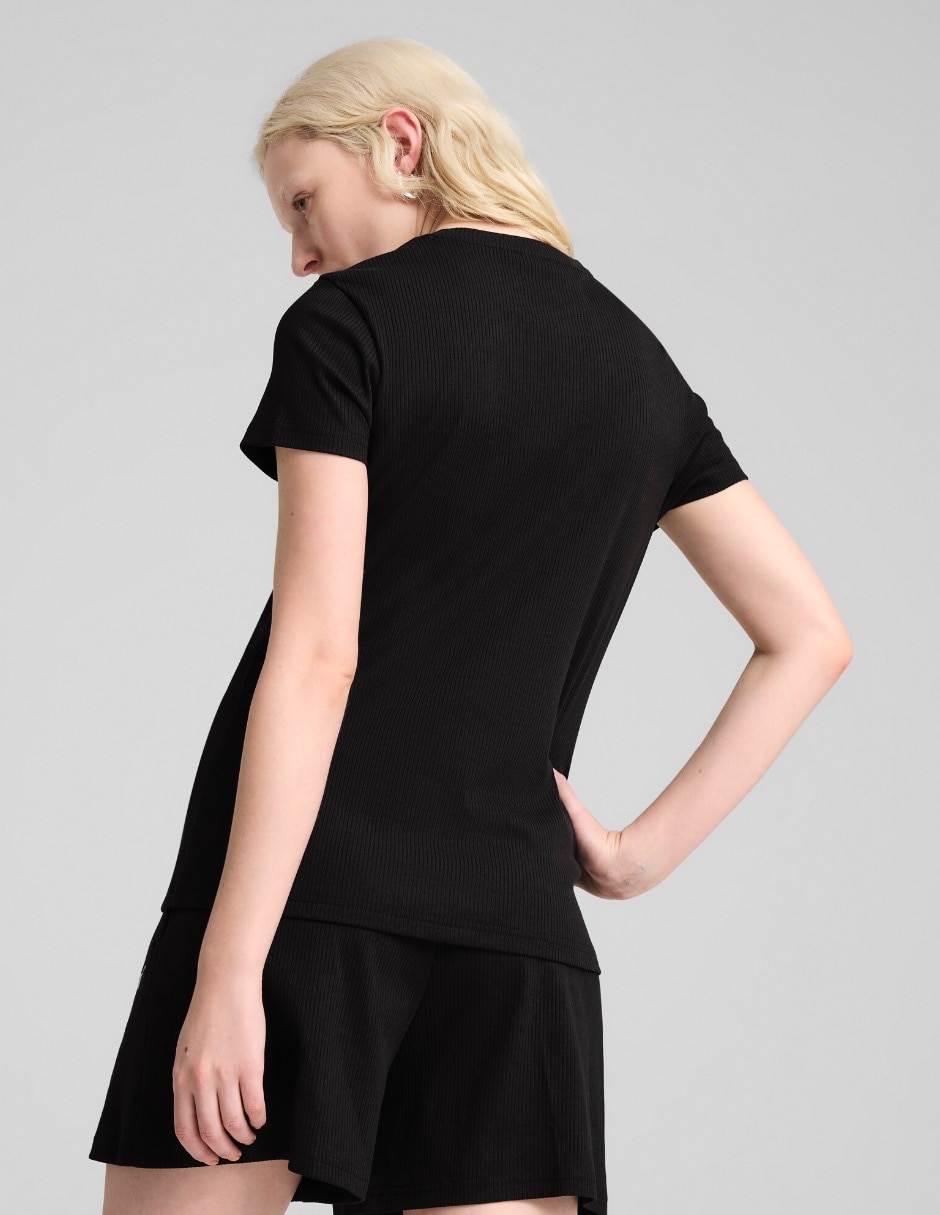 Playera manga corta Puma Ess Elevated cuello redondo para mujer
