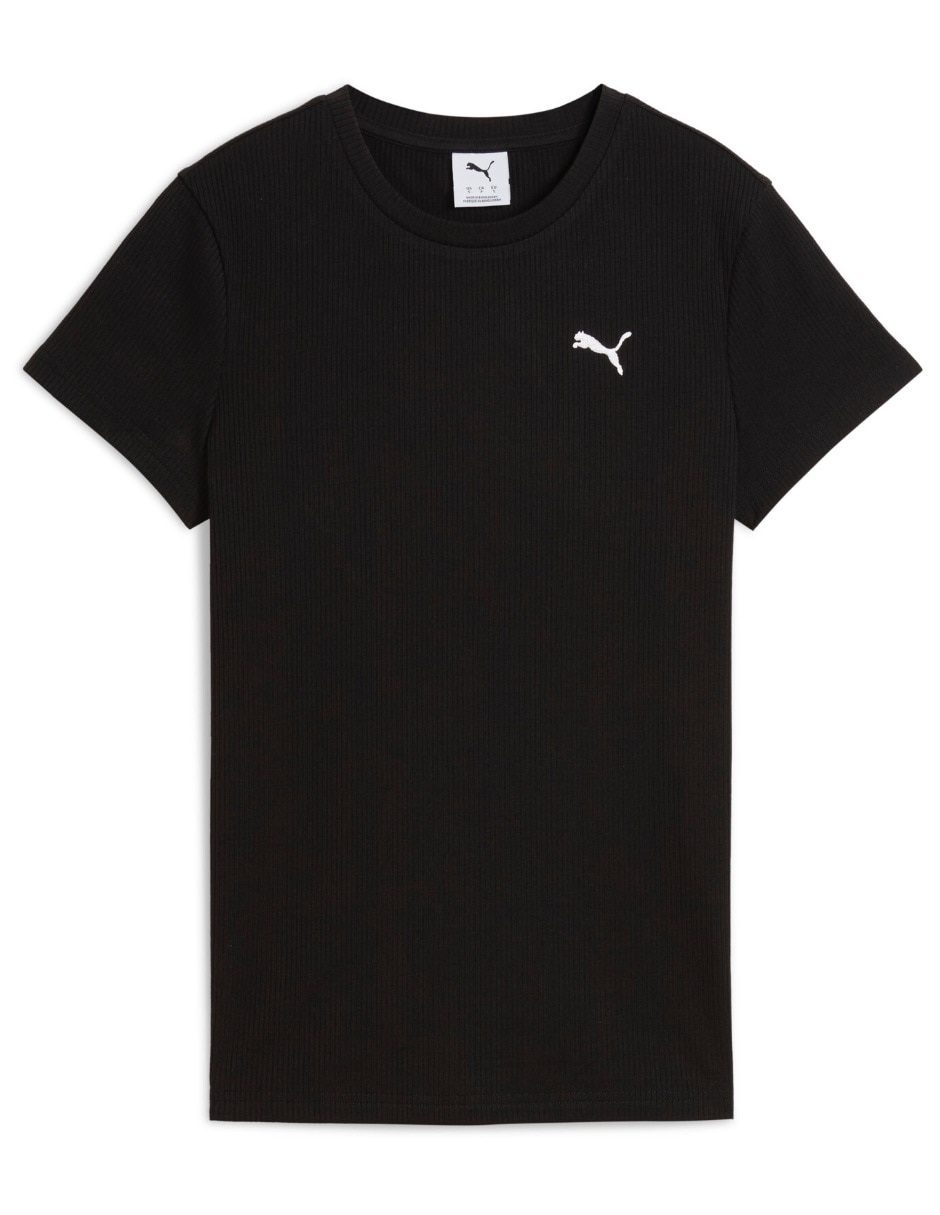 Playera manga corta Puma Ess Elevated cuello redondo para mujer