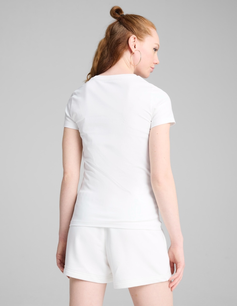 Playera manga corta Puma Wardrobe Ess cuello redondo para mujer