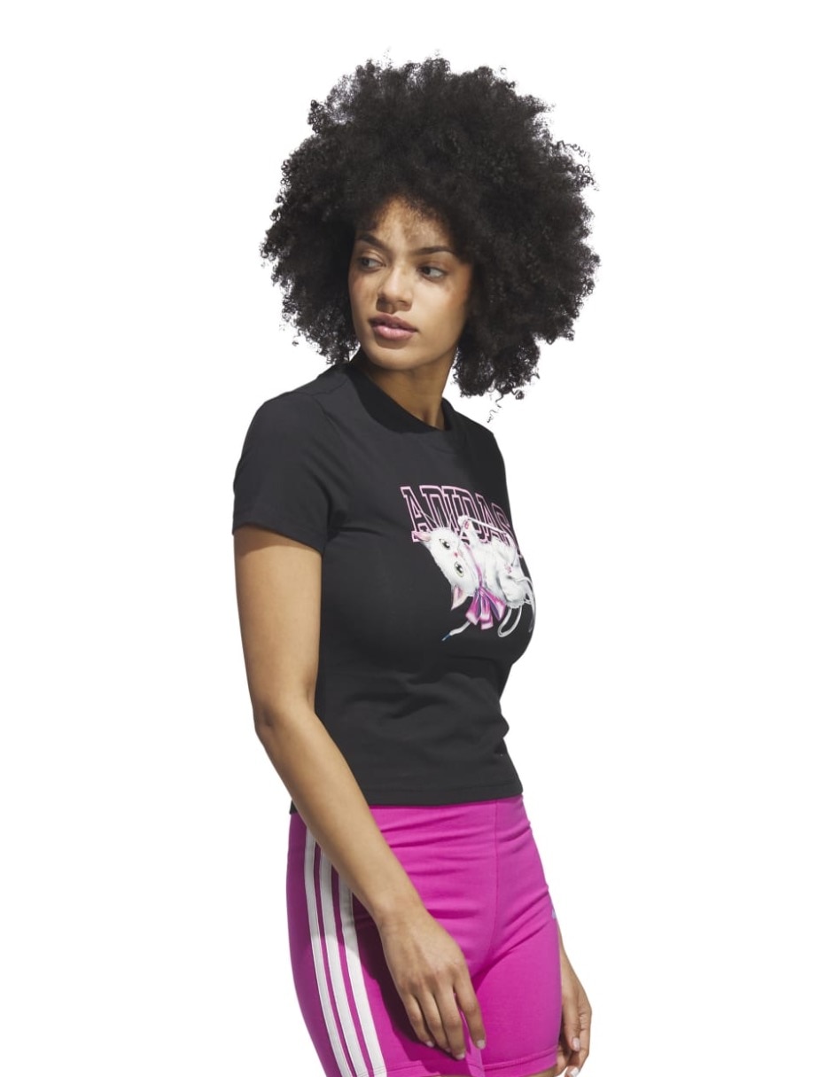 Playera manga corta Adidas Sportswear cuello redondo para mujer