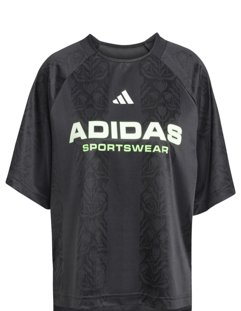 Playera manga corta Adidas Sportswear House Of Tiro cuello redondo para mujer