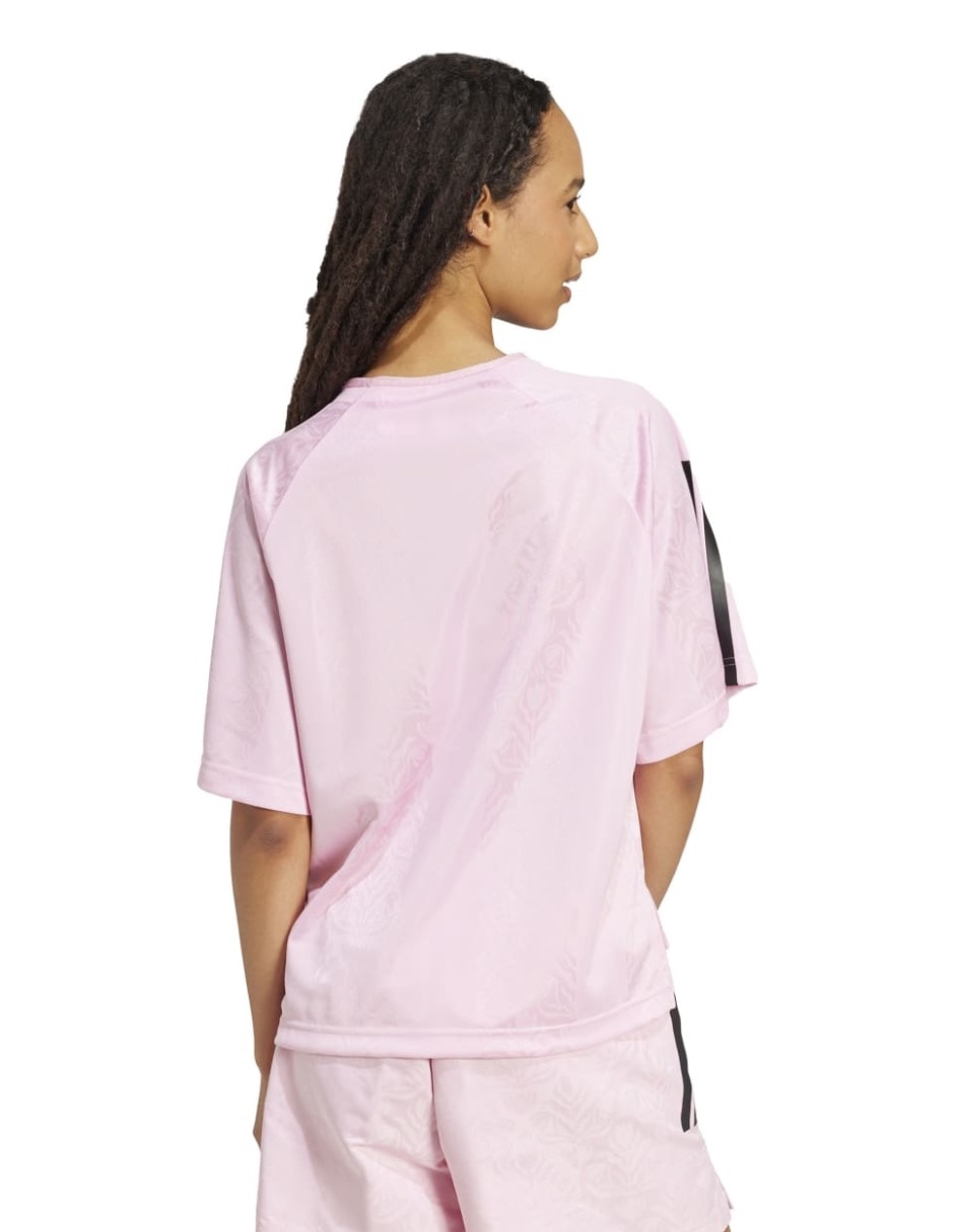 Playera manga corta Adidas Sportswear House Of Tiro cuello redondo para mujer