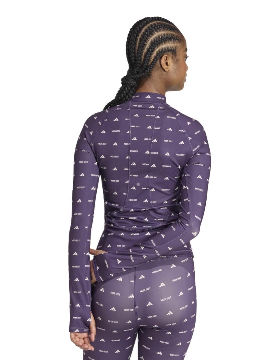 Playera manga larga Essentials cuello alto para mujer 7