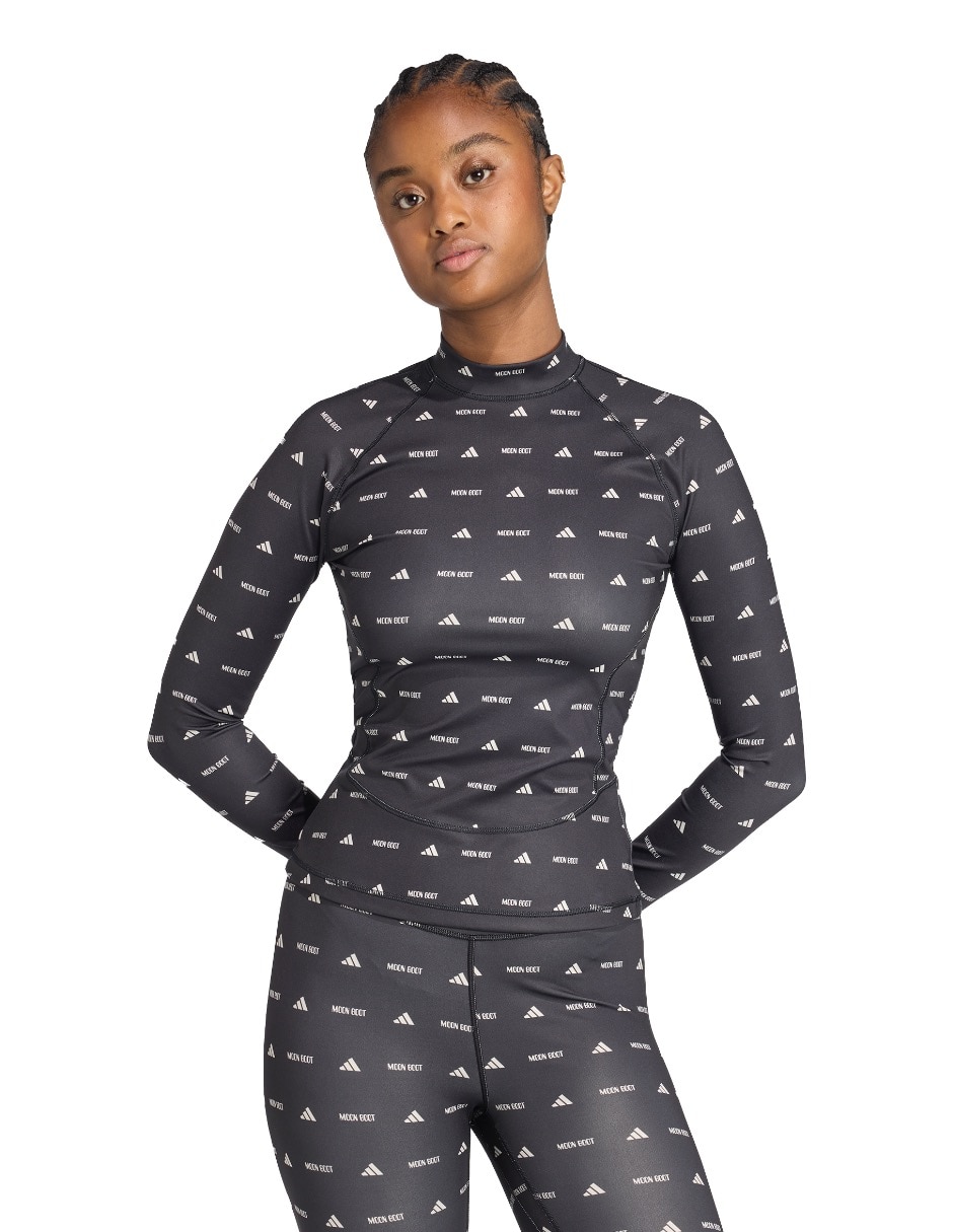 Playera manga larga Essentials cuello redondo para mujer 1