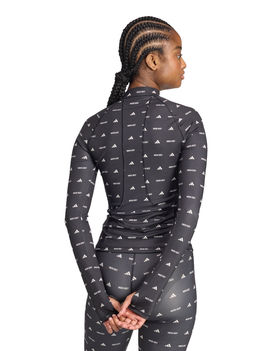 Playera manga larga Essentials cuello redondo para mujer 9